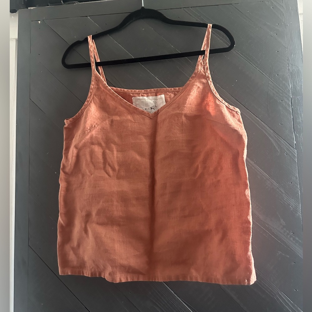 notPERFECTLINEN Sorrento Camisole in Clay